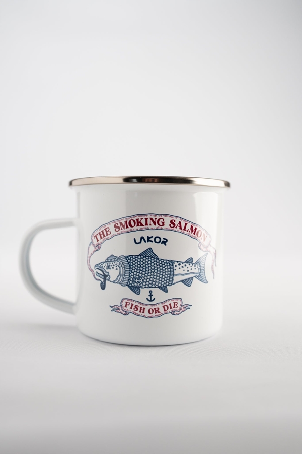 Lakor Smoking Salmon Enamel Mug